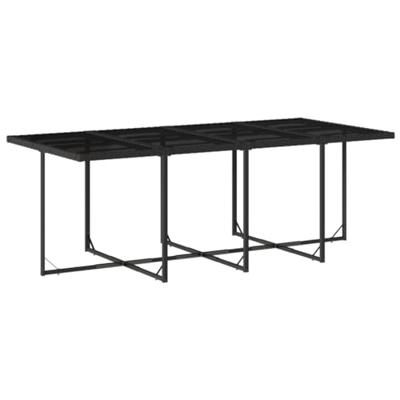 13-delige Tuinset met kussens poly rattan zwart