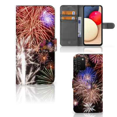 Samsung Galaxy A03s | Wallet Case | met Pasjes | Vuurwerk Samsung Galaxy A03s | Wallet Case | met Pasjes | Vuurwerk