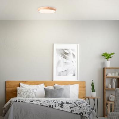 Brilliant Houten plafondlampSlimline Ø 34,5cm - G80569A75