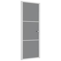 VidaXL Binnendeur 76x201,5 cm esg-glas en aluminium wit - thumbnail