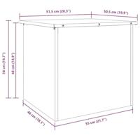 Buitenopslagdoos Zwart 55 x 50.5 x 50 cm Koudgewalst staal - thumbnail