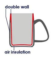 Ornamin Warmhoudbeker rood inhoud 280ml - thumbnail