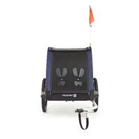 Polisport kindertrailer met wandelkit grijs/blauw - thumbnail
