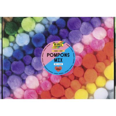 Pompons folia 200 gram assorti