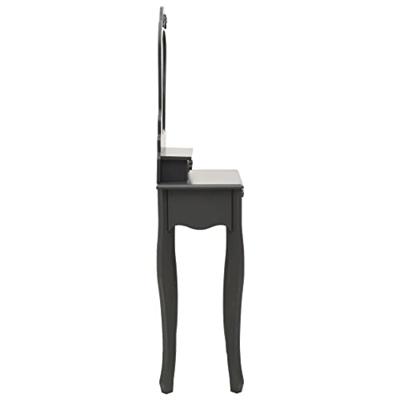 Kaptafelset met kruk 50x59x136 cm paulowniahout grijs