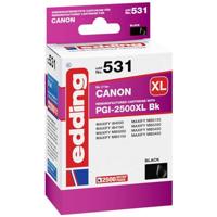 Edding Inktcartridge vervangt Canon PGI-2500BK XL Compatibel Zwart EDD-531 18-531 - thumbnail