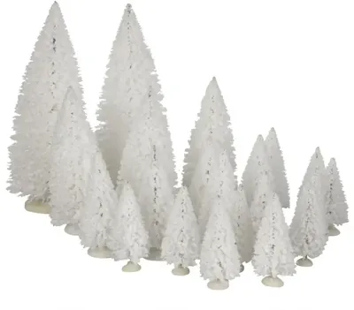 Tree white assorted 21 pieces h22xd8 cm Luville - Luville