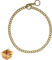 Slipketting kleine schakel - Messing - Set van 10 stuks - thumbnail