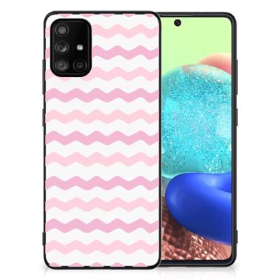 Samsung Galaxy A71 Back Case Waves Roze