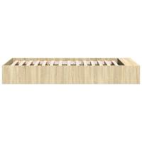 Bedframe bewerkt hout sonoma eikenkleurig 90x200 cm - thumbnail
