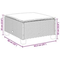 6-delige Loungeset met kussens poly rattan beige - thumbnail