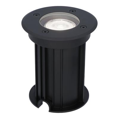 Maisy LED Grondspot Rond - Dimbaar - GU10 - 6500K daglicht wit - 4 Watt 345 Lumen - Rond - Ø12cm - Tuinspot - Oprit - Zwart - IP67 waterdicht