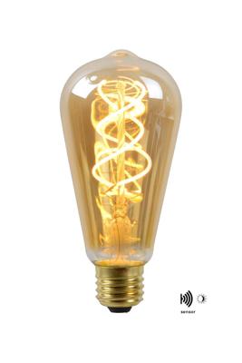 Lucide ST64 TWILIGHT SENSOR - Filament lamp - Ø 6,4 cm - LED - E27 - 1x4W 2200K - Dag/nacht sensor - Amber Lucide ST64 TWILIGHT SENSOR - Filament lamp - Ø 6,4 cm - LED - E27 - 1x4W 2200K - Dag/nacht sensor - Amber