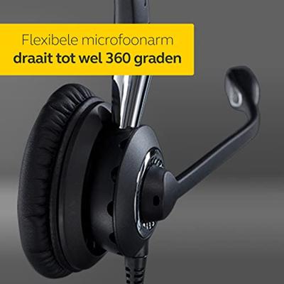 Jabra Biz 2400 II QD on-ear mono headset met snelkoppeling - lichtgewicht Ultra Noise Cancelling kabel-hoofdtelefoon met HD Voice en zacht hoofdkussen voor tafeltelefoons