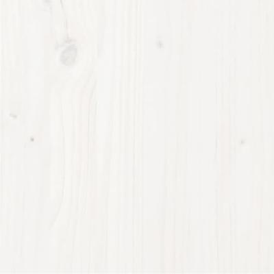 Bedframe massief grenenhout wit 200x200 cm