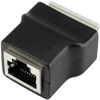 TRU COMPONENTS LT-RJSTA RJ45-bus met stekkeraansluiting 1243970 Bus, inbouw verticaal Zwart 1 stuk(s) - thumbnail