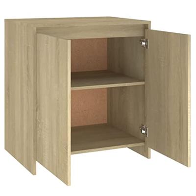 Dressoir 70x41x75 cm bewerkt hout sonoma eikenkleurig