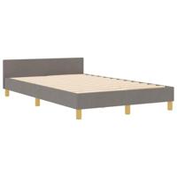 Bedframe met hoofdeinde Taupe 120 x 200 cm Stof - thumbnail