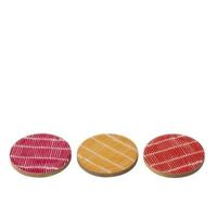 J-Line set van 4 onderzetter Mango - hout - mix - 3 stuks - thumbnail