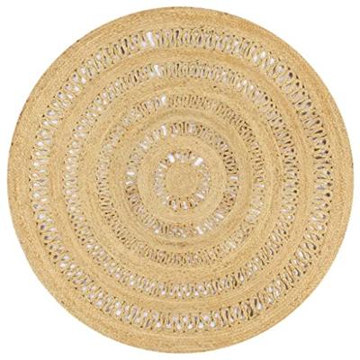 VidaXL Vloerkleed handgemaakt 150 cm gevlochten jute VidaXL Vloerkleed handgemaakt 150 cm gevlochten jute
