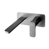 Wastafelmengkraan Inbouw Sapho Spy 1-hendel Uitloop Recht 19 cm Mat Zwart - thumbnail