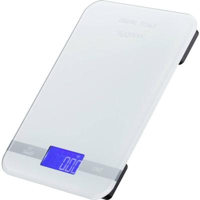 Sygonix Digitale keukenweegschaal Digitaal Weegbereik (max.)=5 kg Melkwit 165 x 220 x 20 Sygonix Digitale keukenweegschaal Digitaal Weegbereik (max.)=5 kg Melkwit 165 x 220 x 20