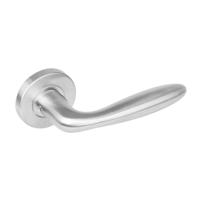 Gatdeel rechts 1281 Jupiter op rond rozet staal met 7mm nok RVS - thumbnail