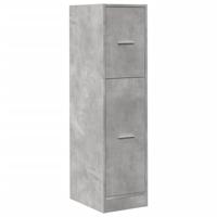 Apothekerskast 30x41x118 cm bewerkt hout betongrijs - thumbnail