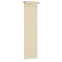 VidaXL Rolgordijn voor buiten 65(b)x230(h) cm hdpe crèmekleurig - thumbnail