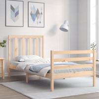 Bedframe zonder matras massief grenenhout 90x200 cm - thumbnail