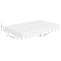 Wandschappen zwevend 4 st 40x23x3,8 cm MDF wit - thumbnail