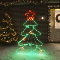 VidaXL Kerstfiguur boom met 144 led&apos;s 88x56 cm - thumbnail