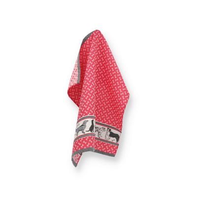 Bunzlau Castle Bunzlau Castle theedoek Dog red 65x65