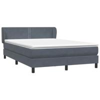 Boxspring met matras fluweel donkergrijs 160x220 cm - thumbnail