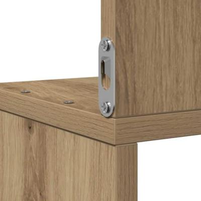 Hoekwandschap 20x20x127,5 cm bewerkt hout artisanaal eiken - thumbnail