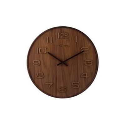 NeXtime ne-3096br wandklok dia. 35 cm, hout, bruin, 'wood wood medium'