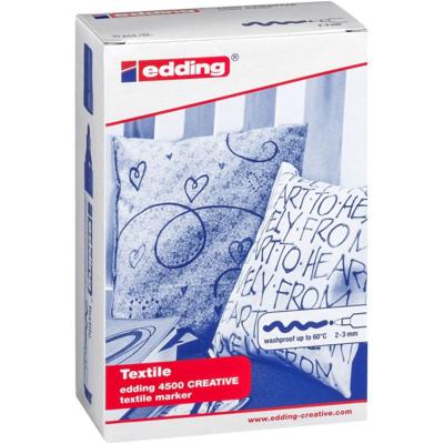 Edding textielstift 4500, set van 10 stuks in geassorteerde basiskleuren Edding textielstift 4500, set van 10 stuks in geassorteerde basiskleuren