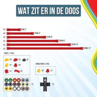 Clics Spaghetteez velociraptor flexibele bouwstaafjes, 34dlg. - thumbnail