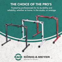 K&M 18820 Omega Pro keyboard standaard rood - thumbnail