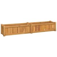 Plantenbak verhoogd 150x30x25 cm massief teakhout - thumbnail