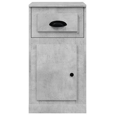 Bijzetkast met lade 40x50x75 cm bewerkt hout betongrijs Bijzetkast met lade 40x50x75 cm bewerkt hout betongrijs