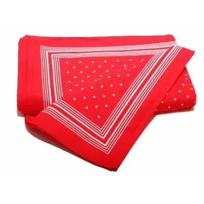 Boeren zakdoek rood kleine stippel 55 x 55 cm - Katoen