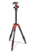 Manfrotto Element Traveller kleine aluminium 5-delige statief kit met kogelkop, element klein 56 inch, rood - thumbnail