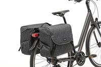 New Mondi joy dubbele fietstas - waterafstotend polyester - racktime systeem - 37x16x32cm - ivy walnut - thumbnail