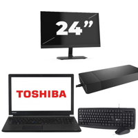 Dynabook Satellite Pro A50-EC - Intel Core i3-8e Generatie - 15 inch - 8GB RAM - 256GB SSD - Windows 11 Home + 1x 24 inch Monitor - thumbnail