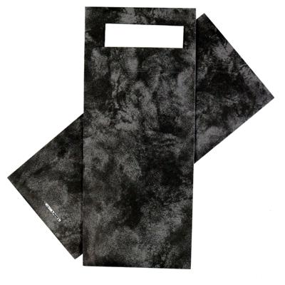 Bestekzakje IEZZY 190x85mm zwart gemarmerd met wit servet 500st Bestekzakje IEZZY 190x85mm zwart gemarmerd met wit servet 500st