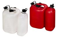 Hunersdorff Dubbele jerrycan voor brandstof | inhoud 5,5 + 3 l | natuur HDPe | L316xB145xH312mm | 1 stuk - 824900 824900 - thumbnail