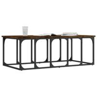 Salontafel 100x50x35,5 cm bewerkt hout gerookt eikenkleurig - thumbnail