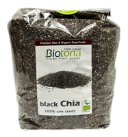 Biotona Black Chia Raw Seeds - thumbnail