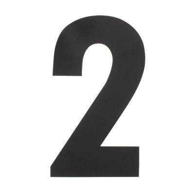 Intersteel Huisnummer 2 XXL hoogte 50 cm RVS/mat zwart